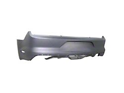 Ford Premium Rear Bumper Cover; Not Pre-Drilled for Backup Sensors; Unpainted (15-17 Mustang GT, EcoBoost, V6)