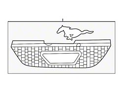 Ford Upper Grille (05-09 Mustang V6 w/o Pony Package)