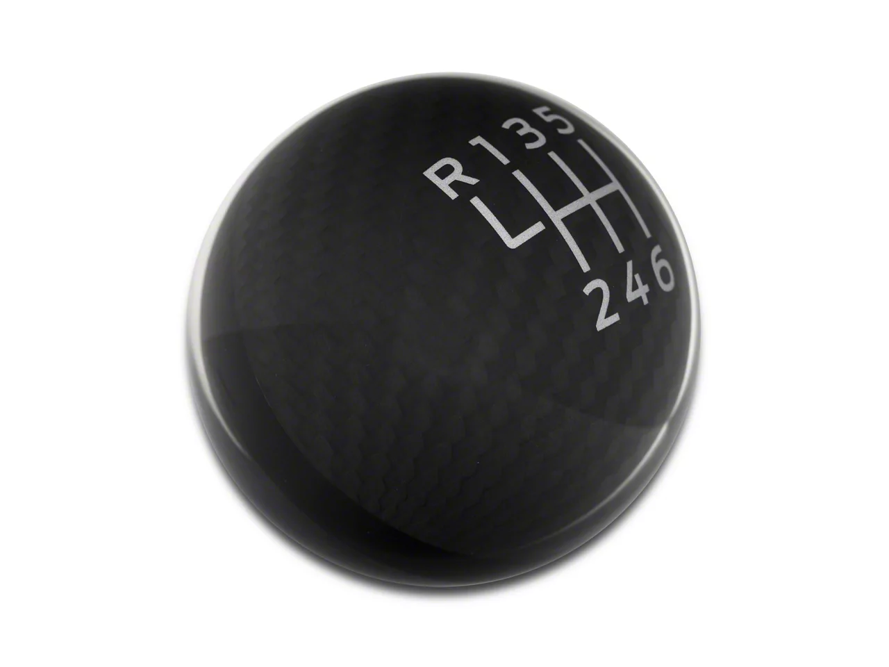 RTR White Shift Knob - Blue Engraving (11-14 Mustang) - RTR Vehicles