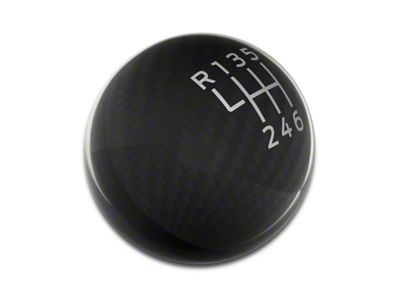 Ford Performance 6-Speed Shift Knob; Carbon Fiber (15-24 Mustang, Excluding GT350 & GT500)