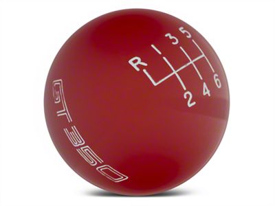 Ford Performance 6-Speed Shift Knob with GT350 Logo; Red (15-20 Mustang GT350)