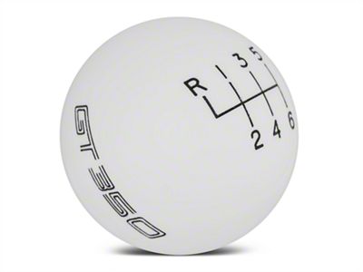 Ford Performance 6-Speed Shift Knob with GT350 Logo; White (15-20 Mustang GT350)