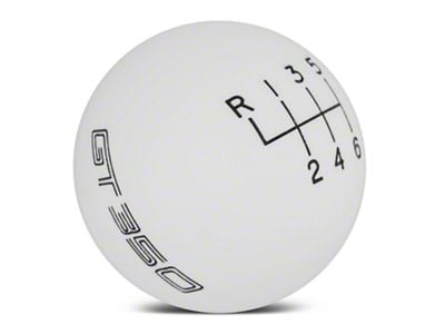 Ford Performance 6-Speed Shift Knob with GT350 Logo; White (15-20 Mustang GT350)