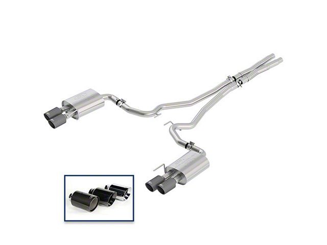 Ford Performance Touring Cat-Back Exhaust with Carbon Fiber Tips (18-23 Mustang GT w/o Active Exhaust)