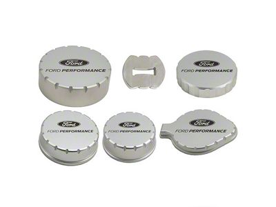 Ford Performance Billet Aluminum Engine Cap Covers (15-24 Mustang GT, EcoBoost, GT350, Dark Horse)