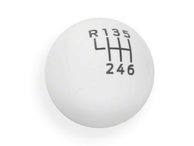 Ford Performance Bullitt Shift Knob; White (15-24 Mustang, Excluding GT350 & GT500)