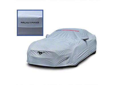 Ford Performance Car Cover; Gray (15-23 Mustang Fastback)