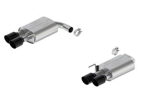Ford Performance Extreme Non-Active Axle-Back Exhaust with Black Chrome Tips and GT Quad Tip Rear Valance (2024 Mustang EcoBoost w/o Active Exhaust)