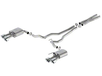 Ford Performance Extreme Active Cat-Back Exhaust with Chrome Tips and Dark Horse Quad Tip Rear Valance (2024 Mustang GT w/ Active Exhaust)