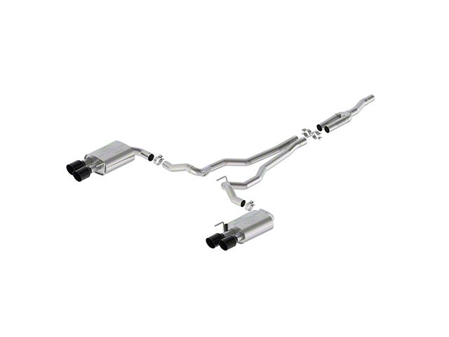 Ford Performance Extreme Non-Active Cat-Back Exhaust with Black Chrome Tips and GT Quad Tip Rear Valance (2024 Mustang EcoBoost w/o Active Exhaust)