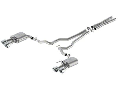 Ford Performance Extreme Active Cat-Back Exhaust with Chrome Tips and Dark Horse Quad Tip Rear Valance (24-25 Mustang GT w/ Active Exhaust)