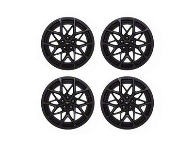 Ford Performance Mach 1 Handling Pack Dark Tarnished 4-Wheel Kit with TPMS Sensors; 19x10.5/19x11; 24mm/48mm Offset (15-23 Mustang GT, EcoBoost, V6)