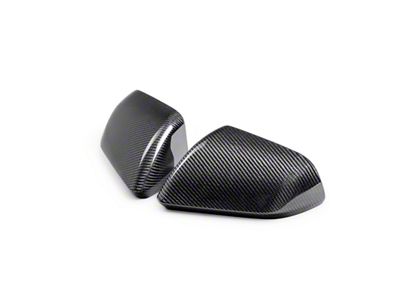 Ford Performance Mirror Skull Caps; Gloss Carbon Fiber (24-26 Mustang w/o Integrated Turn Signals)