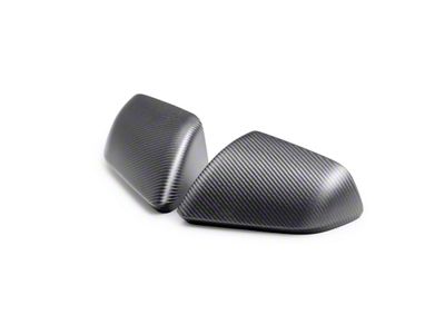 Ford Performance Mirror Skull Caps; Matte Carbon Fiber (24-26 Mustang w/o Integrated Turn Signals)