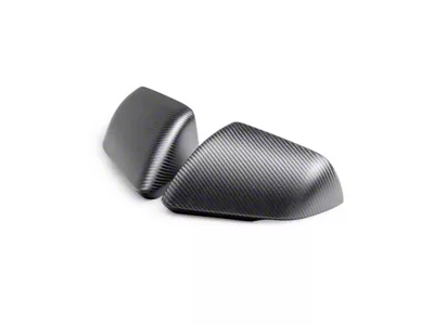 Ford Performance Mirror Skull Caps; Matte Carbon Fiber (24-26 Mustang w/ Integrated Turn Signals)