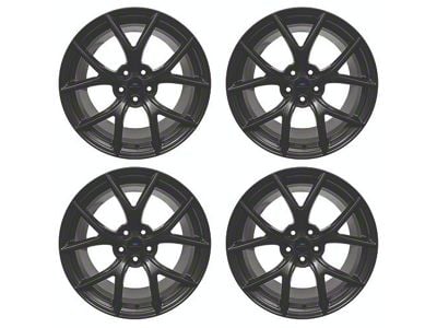 Ford Performance Performance Pack 2 Matte Black 4-Wheel Kit with TPMS Sensors; 19x9.5/10 (15-23 Mustang GT, EcoBoost, V6)