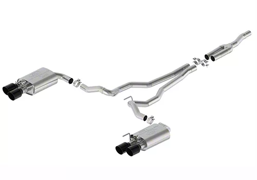 Ford Performance Sport Active Cat-Back Exhaust with Black Chrome Tips (2024 Mustang EcoBoost w/ Active Exhaust)