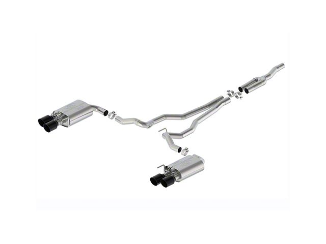 Ford Performance Sport Active Cat-Back Exhaust with Black Chrome Tips (2024 Mustang EcoBoost w/ Active Exhaust)