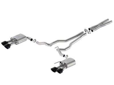 Ford Performance Sport Active Cat-Back Exhaust with Black Chrome Tips and Dark Horse Quad Tip Rear Valance (2024 Mustang GT w/ Active Exhaust)