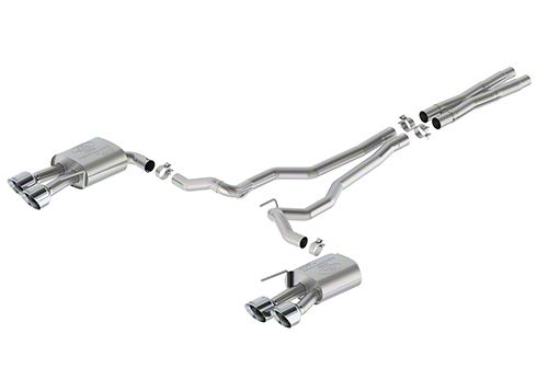 Ford Performance Sport Non-Active Cat-Back Exhaust with Chrome Tips and Dark Horse Quad Tip Rear Valance (2024 Mustang GT w/o Active Exhaust)