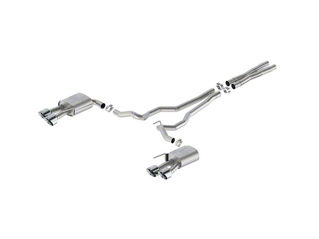 Ford Performance Sport Non-Active Cat-Back Exhaust with Chrome Tips and Dark Horse Quad Tip Rear Valance (2024 Mustang GT w/o Active Exhaust)