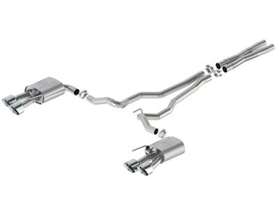 Ford Performance Sport Active Cat-Back Exhaust with Chrome Tips and Dark Horse Quad Tip Rear Valance (2024 Mustang GT w/ Active Exhaust)