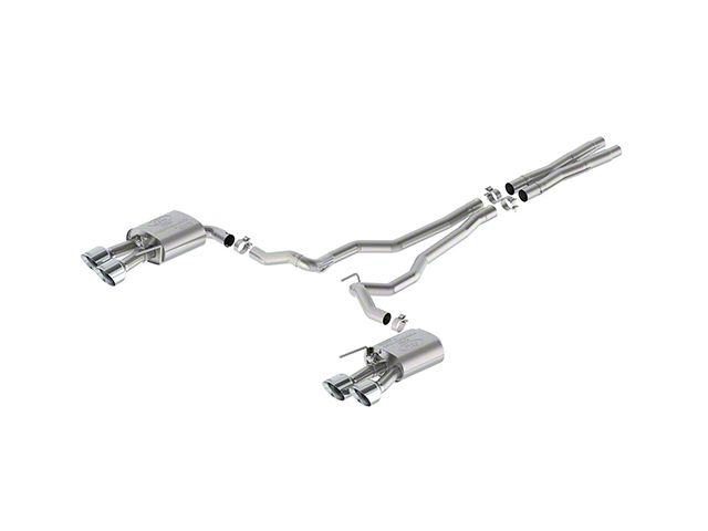 Ford Performance Sport Active Cat-Back Exhaust with Chrome Tips and Dark Horse Quad Tip Rear Valance (2024 Mustang GT w/ Active Exhaust)