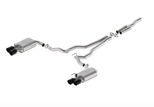 Ford Performance Sport Non-Active Cat-Back Exhaust with Black Chrome Tips and GT Quad Tip Rear Valance (2024 Mustang EcoBoost w/o Active Exhaust)