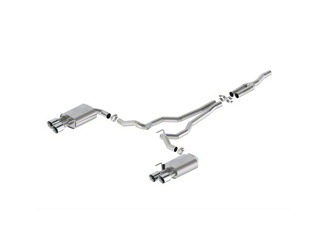 Ford Performance Sport Non-Active Cat-Back Exhaust with Chrome Tips and GT Quad Tip Rear Valance (2024 Mustang EcoBoost w/o Active Exhaust)