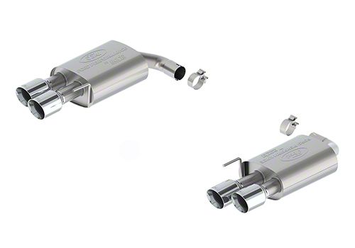 Ford Performance Touring Non-Active Axle-Back Exhaust with Chrome Tips and GT Quad Tip Rear Valance (2024 Mustang EcoBoost w/o Active Exhaust)