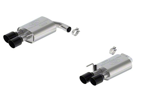 Ford Performance Touring Non-Active Axle-Back Exhaust with Black Chrome Tips and GT Quad Tip Rear Valance (2024 Mustang GT w/o Active Exhaust)