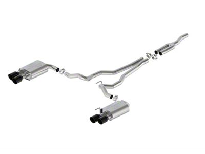 Ford Performance Touring Non-Active Cat-Back Exhaust with Black Chrome Tips and GT Quad Tip Rear Valance (2024 Mustang EcoBoost w/o Active Exhaust)