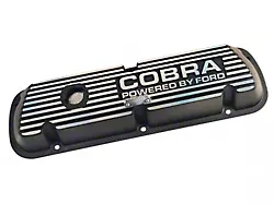 Ford Performance Valve Cover with Cobra Logo; Satin Black (79-93 289/302/351W Mustang)