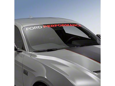 Ford Performance Windshield Banner; White/Red (05-23 Mustang)