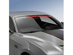 Ford Performance Windshield Banner; White/Red (05-23 Mustang)