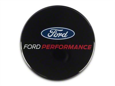 Ford Performance Center Cap for Factory Ford Wheels; Black (15-25 Mustang)