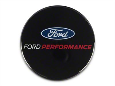 Ford Performance Center Cap for Factory Ford Wheels; Black (15-24 Mustang)