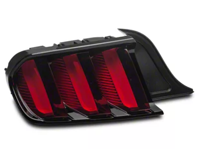 Ford 2015 Factory Replacement Tail Light; Black Housing; Red Lens; Driver Side (15-23 Mustang)