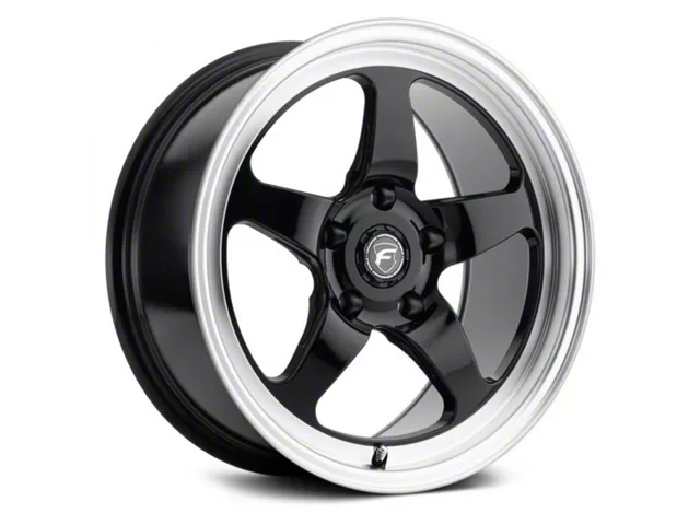 Forgestar D5 Drag Gloss Black Machined Wheel; Front Only; 18x5 (10-15 Camaro)