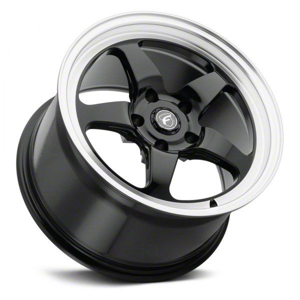 Forgestar Camaro D5 Drag Gloss Black Machined Wheel; Front