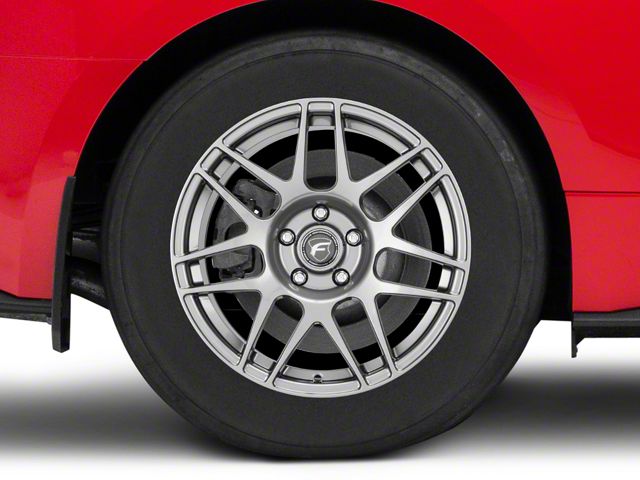 Forgestar F14 Drag Gunmetal Wheel; Rear Only; 17x9.5 (15-23 Mustang GT, EcoBoost, V6)