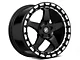 Forgestar D5 Beadlock Drag Black Machined Wheel; Rear Only; 17x10 (2024 Mustang)
