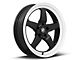 Forgestar D5 Drag Black Machined Wheel; Rear Only; 17x10 (2024 Mustang)