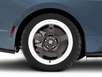 Forgestar D5 Drag Black Machined Wheel; Rear Only; 18x10; 42mm Offset (24-25 Mustang)