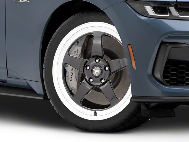 18x5 Rims Forgestar Mustang D5 Drag Black Machined Wheel; Front Only; 18x5; -23mm ...