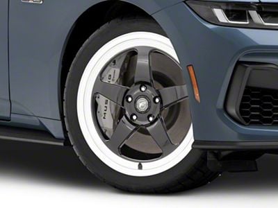 Forgestar D5 Drag Black Machined Wheel; Front Only; 18x5 (2024 Mustang)
