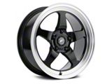 Forgestar D5 Drag Gloss Black Machined Wheel; 18x9; 35mm Offset (24-25 Mustang)