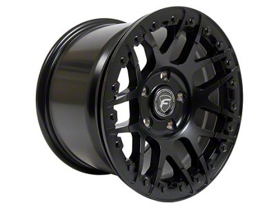 Forgestar F14 Beadlock Satin Black Wheel; Rear Only; 15x10; 50mm Offset (24-25 Mustang)