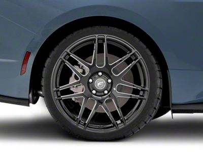 Forgestar F14 Monoblock Deep Concave Piano Black Wheel; Rear Only; 20x11; 55mm Offset (24-25 Mustang)