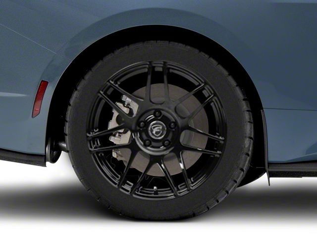 Forgestar F14 Monoblock Piano Black Wheel; Rear Only; 18x10 (2024 Mustang EcoBoost w/o Performance Pack)